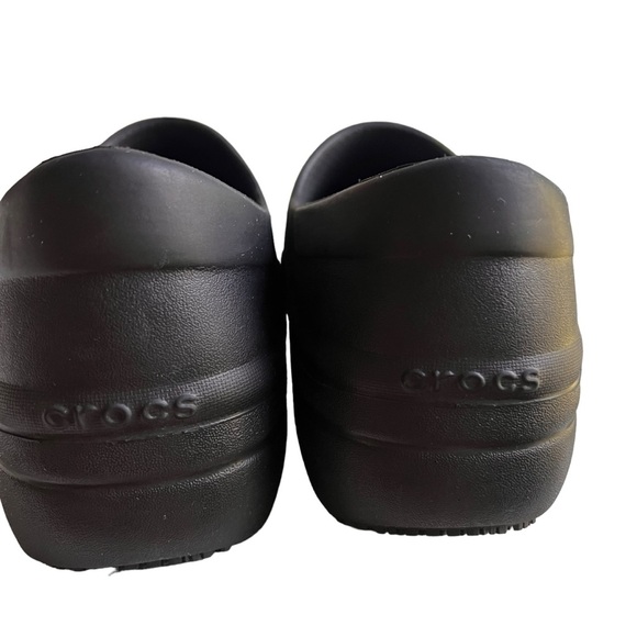 Crocs On the Clock Work Slip On Clogs Slip Resistant Black Size W 9 - Picture 3 of 11